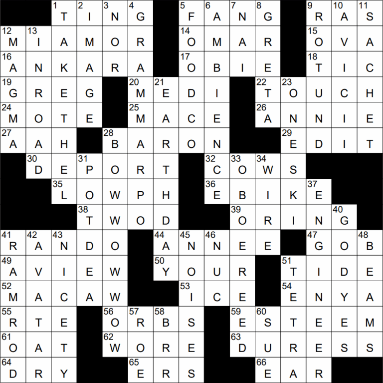 0216 23 NY Times Crossword 16 Feb 23 Thursday NYXCrossword