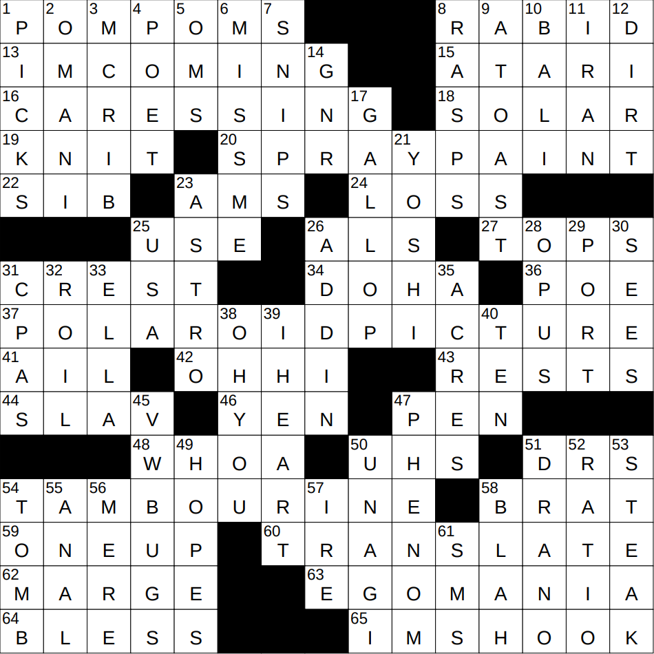 0304 25 NY Times Crossword 4 Mar 25 Tuesday NYXCrossword