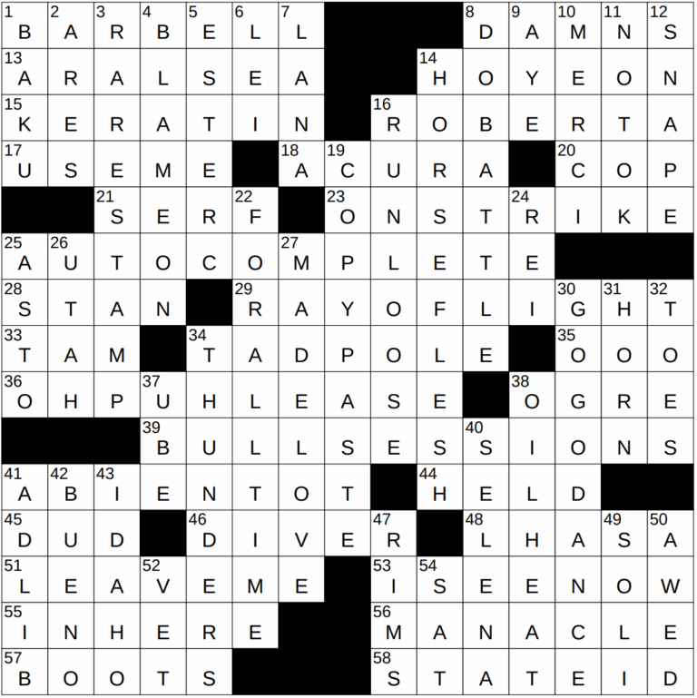 0617 23 NY Times Crossword 17 Jun 23 Saturday NYXCrossword