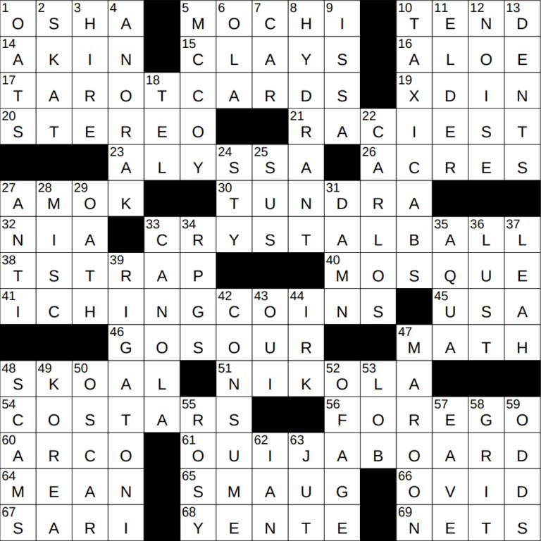 0703 24 NY Times Crossword 3 Jul 24 Wednesday NYXCrossword