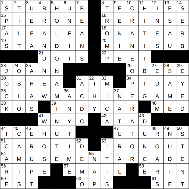 0724 24 NY Times Crossword 24 Jul 24 Wednesday NYXCrossword