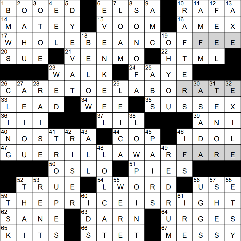 0801 22 NY Times Crossword 1 Aug 22 Monday NYXCrossword