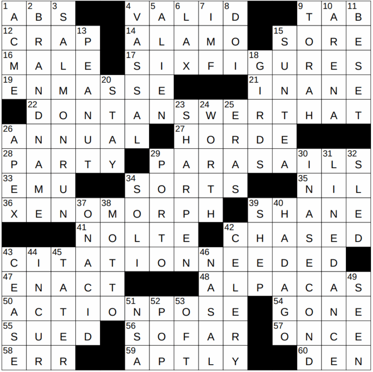 0913 24 NY Times Crossword 13 Sep 24 Friday NYXCrossword