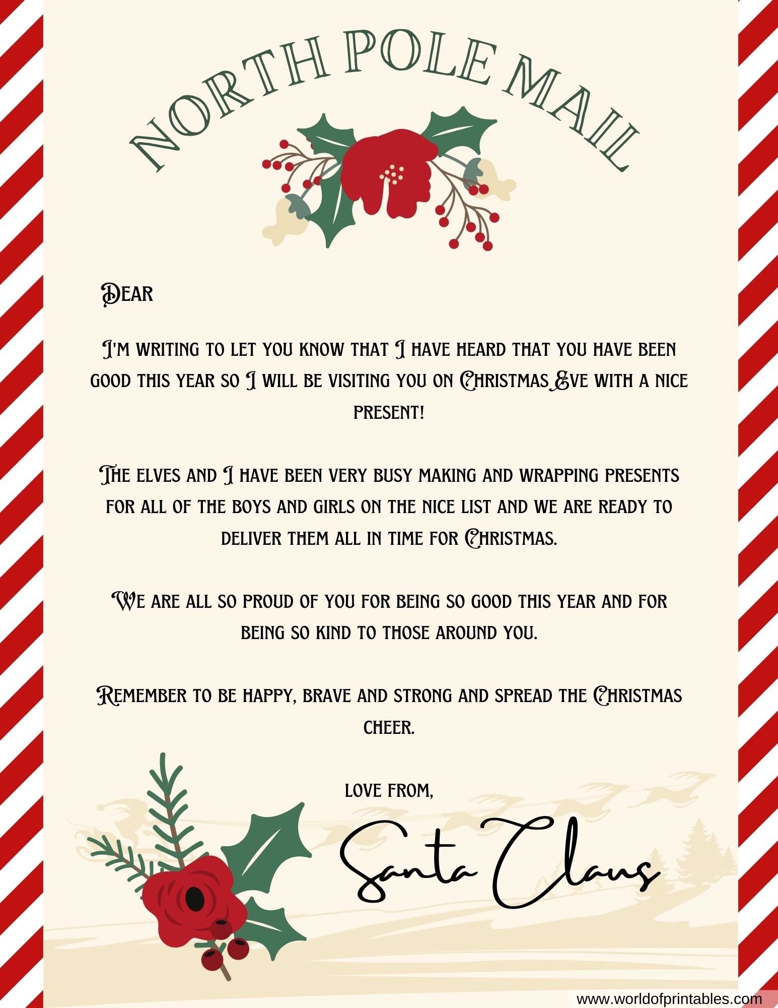free printable letter from santa template word free printable letter from santa template word