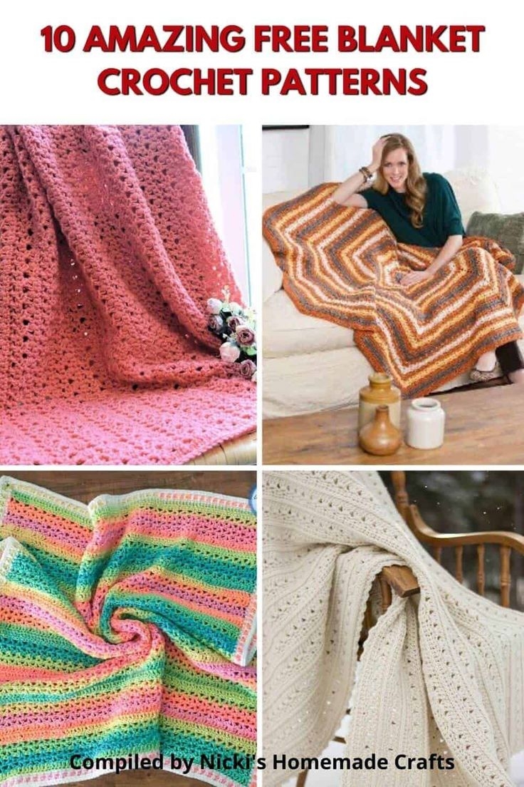 10 Free Crochet Blanket Patterns Made With Red Heart Super Saver Yarn 10 Free Crochet Blanket Patterns Made With Red Heart Super Saver Yarn