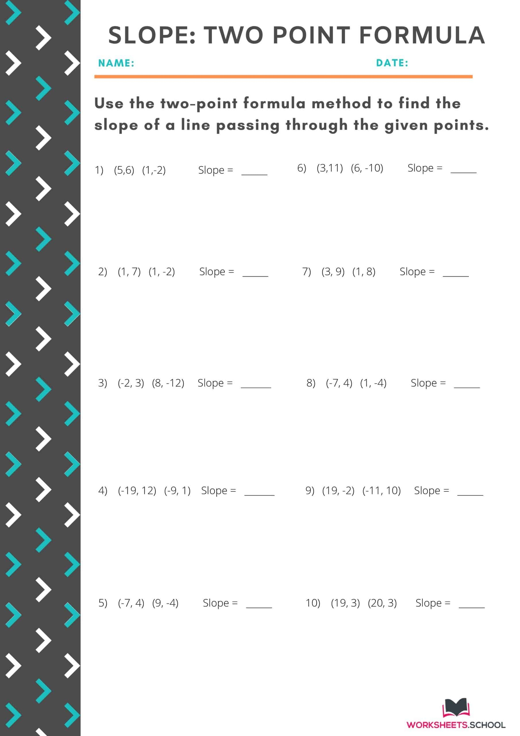 10 Variations Of Slope Worksheets with Answers EduWorksheets 10 Variations Of Slope Worksheets with Answers EduWorksheets