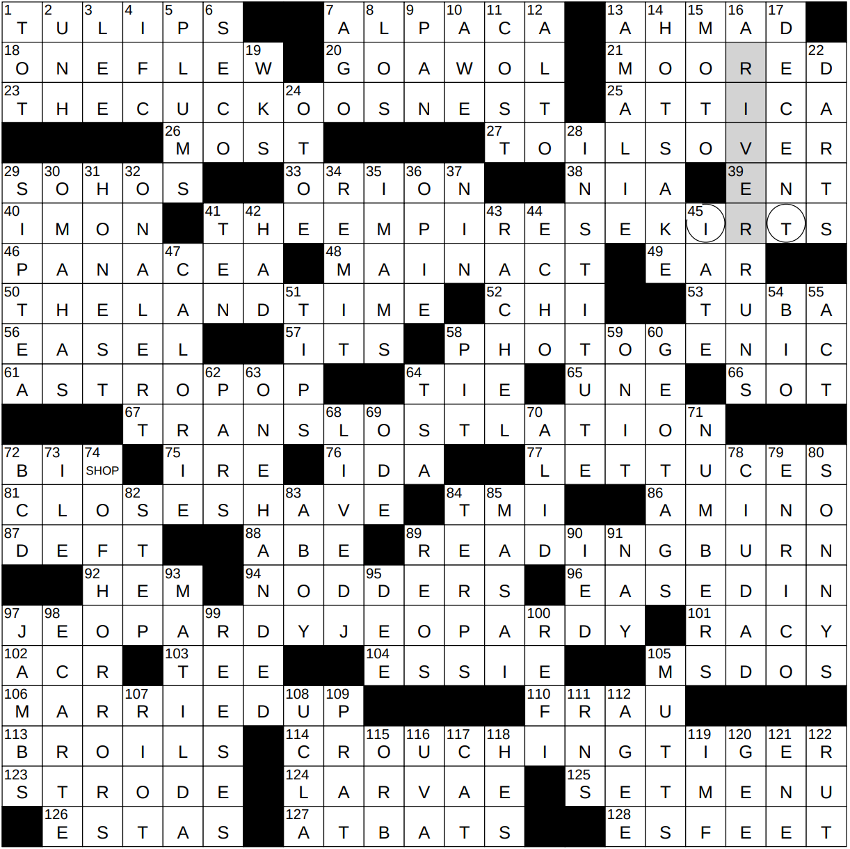 1001 23 NY Times Crossword 1 Oct 23 Sunday NYXCrossword 1001 23 NY Times Crossword 1 Oct 23 Sunday NYXCrossword