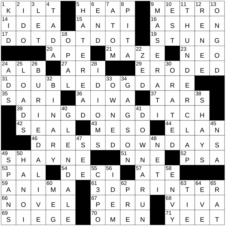 1017 23 NY Times Crossword 17 Oct 23 Tuesday NYXCrossword