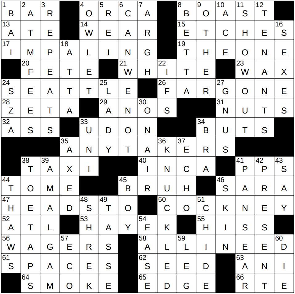 1024 24 NY Times Crossword 24 Oct 24 Thursday NYXCrossword