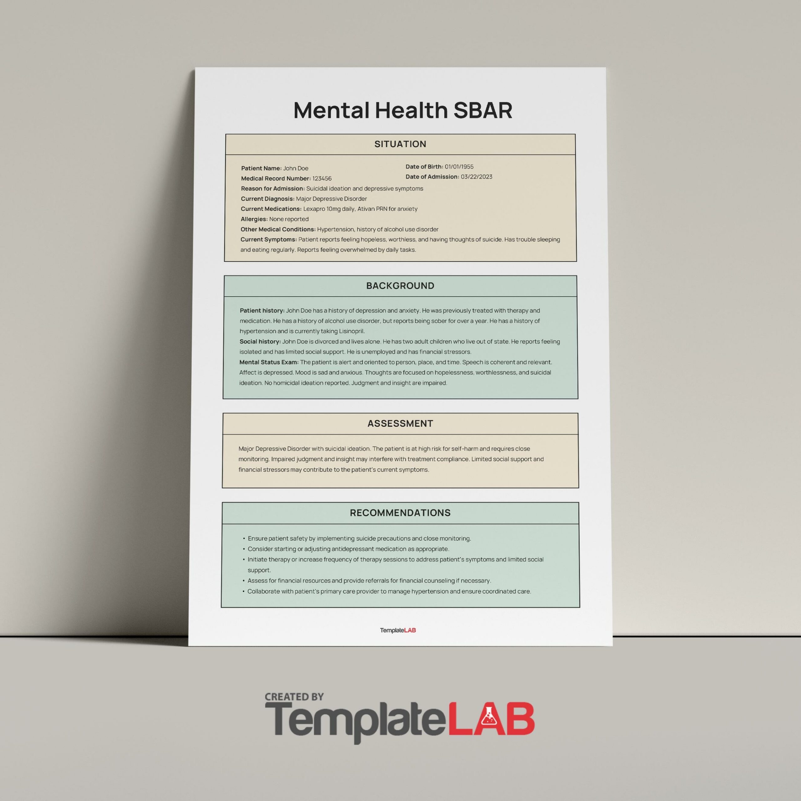 13 Blank SBAR Templates Word PDF TemplateLab