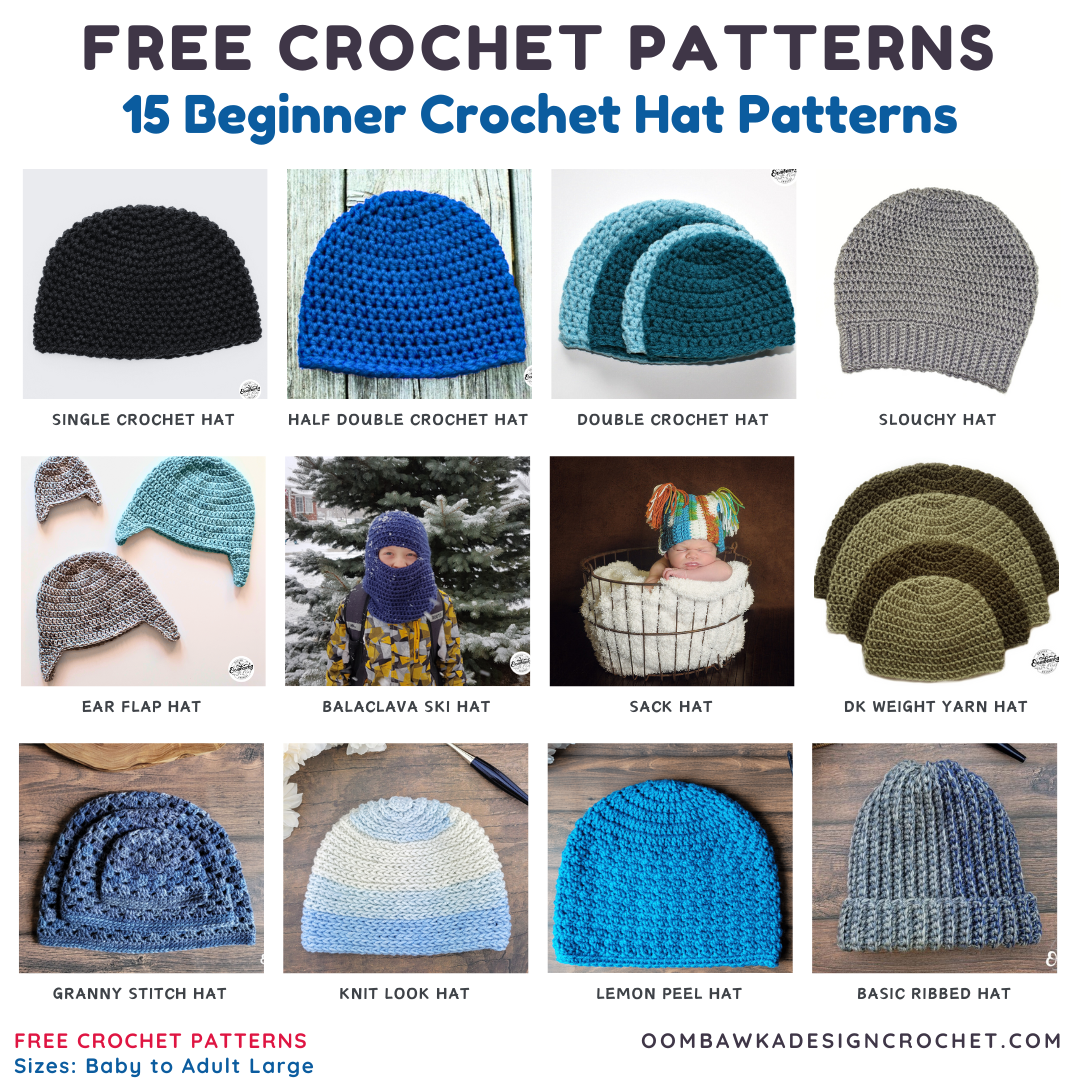 15 Easy Beginner Crochet Hat Patterns Free And Quick 15 Easy Beginner Crochet Hat Patterns Free And Quick