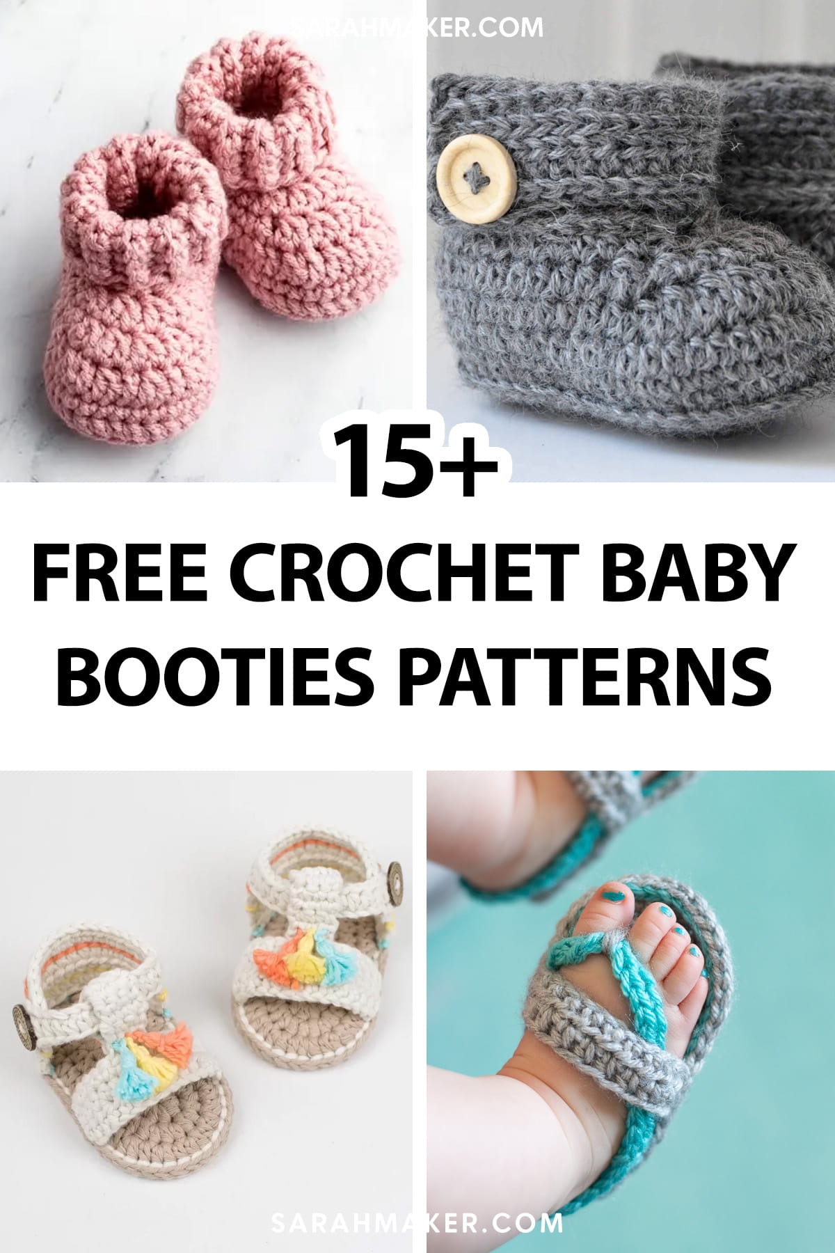 15 Free Crochet Baby Booties Patterns Great For Beginners Sarah Maker 15 Free Crochet Baby Booties Patterns Great For Beginners Sarah Maker