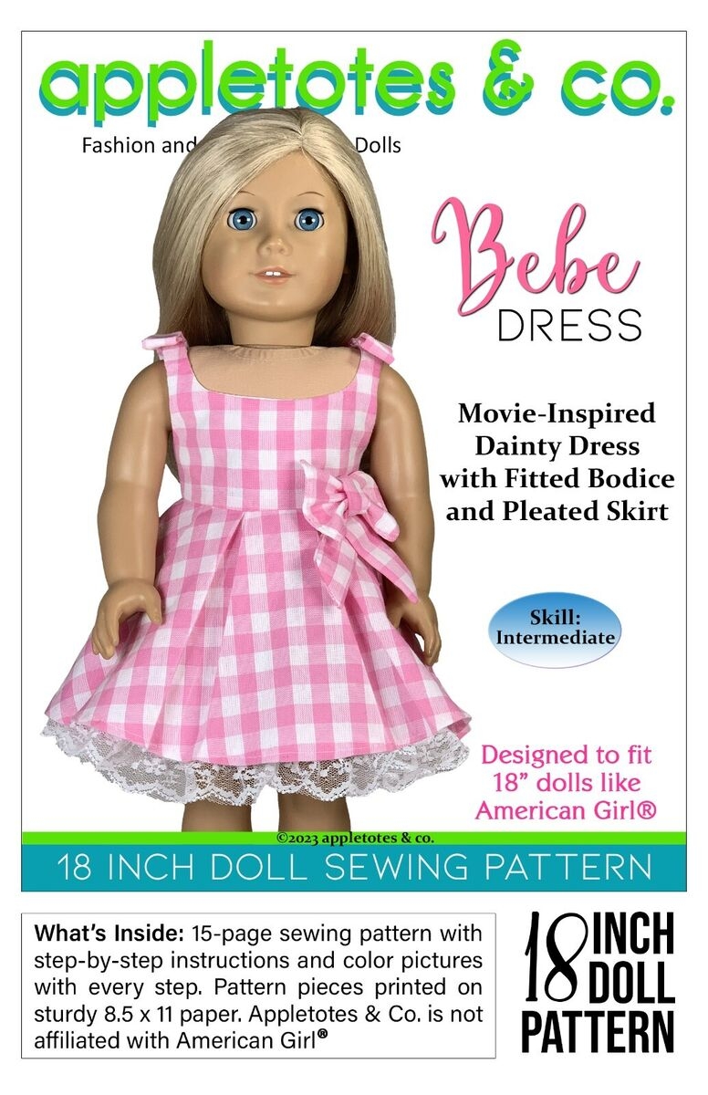 18 Inch Doll Clothes Pattern Bebe Dress Fits 18 Dolls Such As American Girl EBay