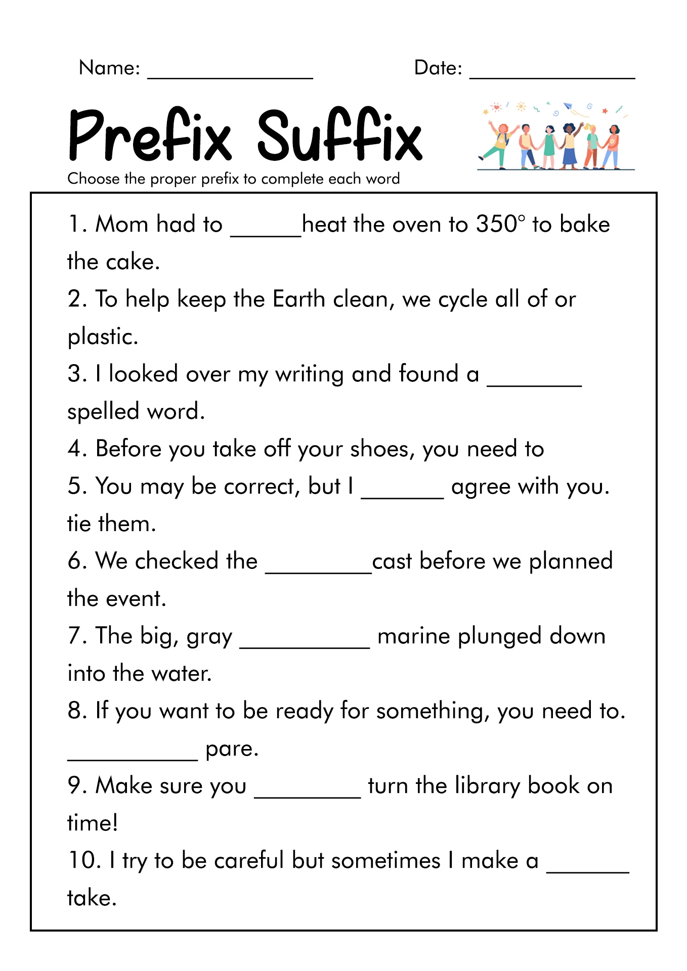 prefixes and suffixes worksheets prefixes and suffixes worksheets