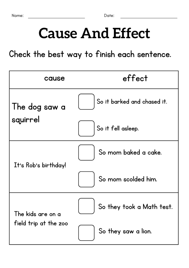 1st Grade Cause And Effect Worksheet Cause And Effect Activity Sheets For Kids Made By Teachers