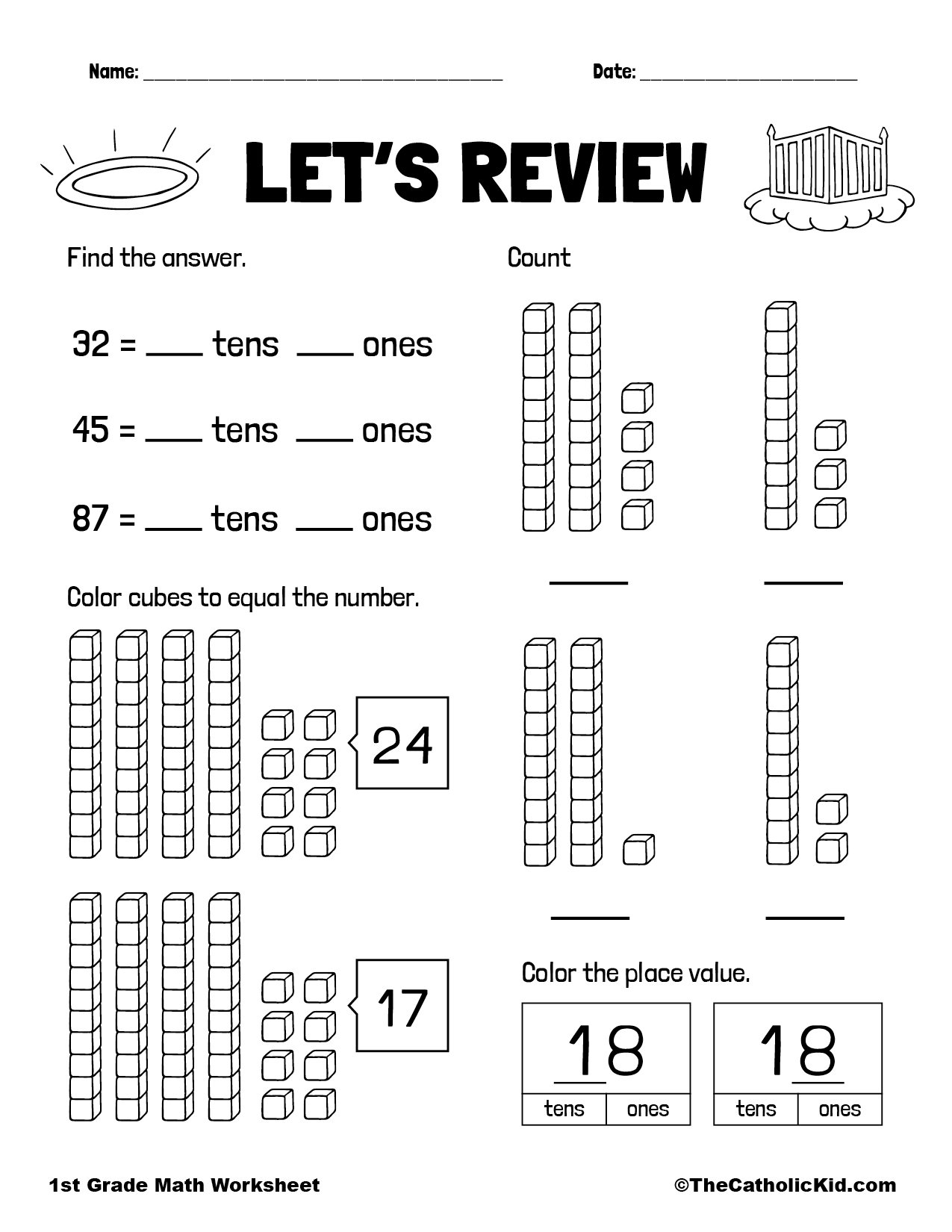 1st grade math worksheet 1st grade math worksheet