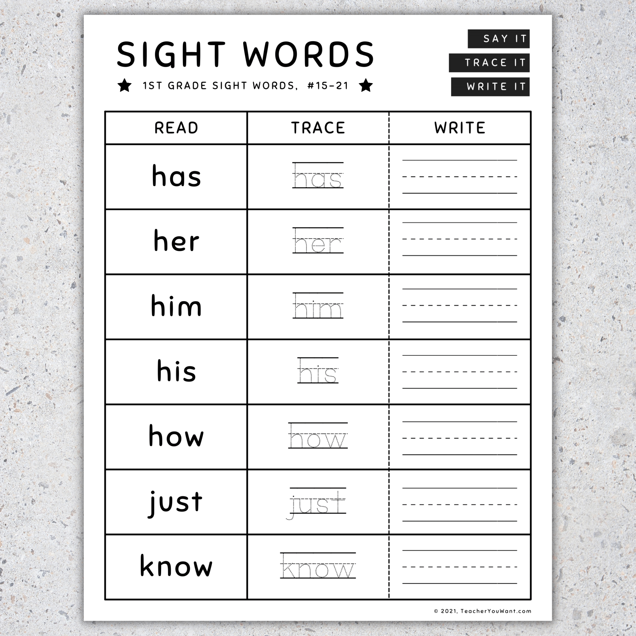 1st Grade Sight Words Read Trace Write Worksheets Activities SET 4 Made By Teachers 1st Grade Sight Words Read Trace Write Worksheets Activities SET 4 Made By Teachers