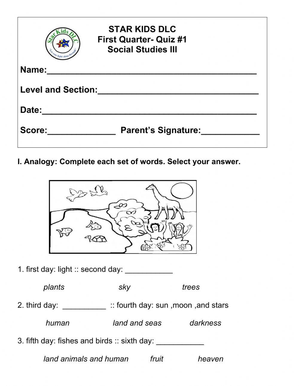 1st Quarter Quiz No 1 Social Studies Grade 3 Worksheet Live Worksheets Library 1st Quarter Quiz No 1 Social Studies Grade 3 Worksheet Live Worksheets Library