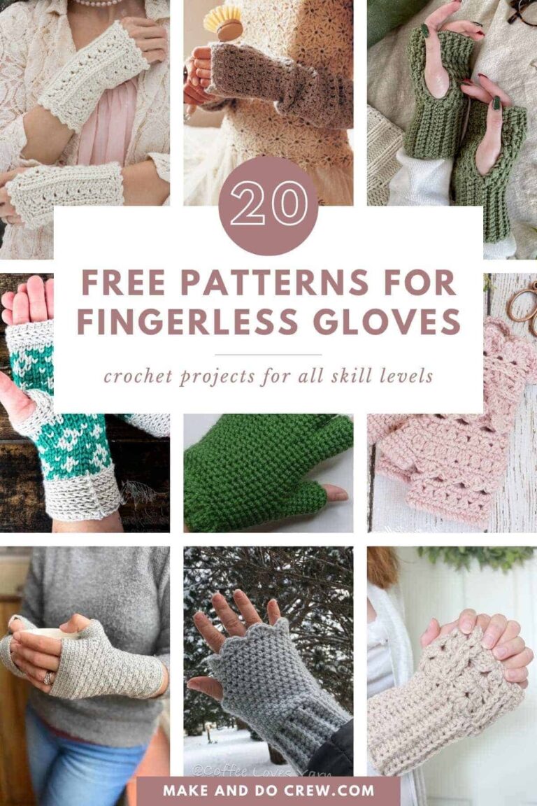 20 Best Free Crochet Fingerless Gloves Patterns