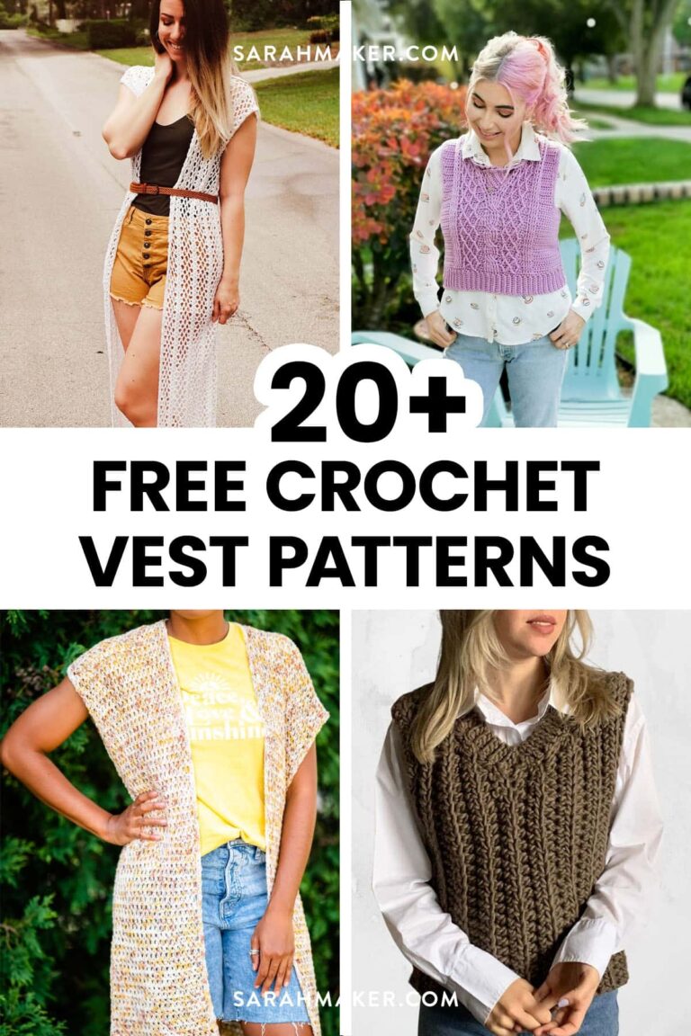 20 Free Crochet Vest Patterns For All Seasons Sarah Maker