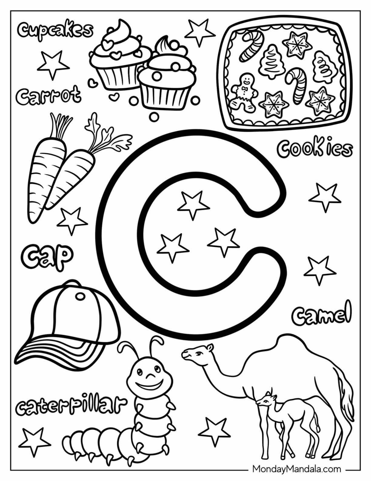 20 Letter C Coloring Pages Free PDF Printables 20 Letter C Coloring Pages Free PDF Printables