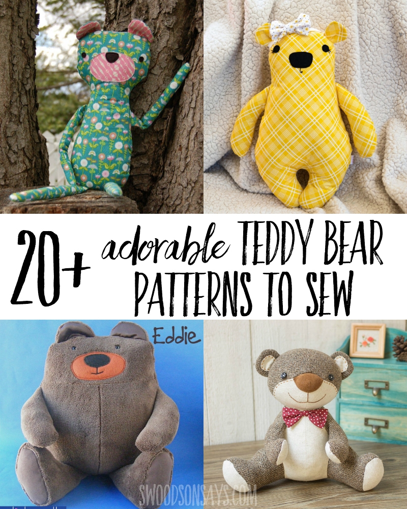 20 Of The Cutest Teddy Bear Sewing Patterns Swoodson Says 20 Of The Cutest Teddy Bear Sewing Patterns Swoodson Says