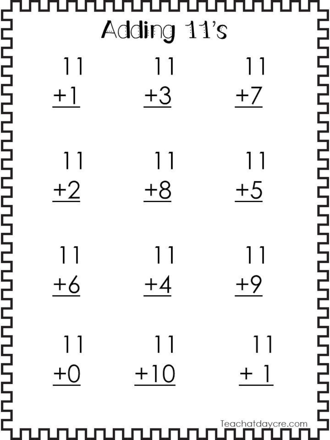 20 Printable Addition Worksheets Numbers 11 20 Preschool 2nd Grade Math Etsy 20 Printable Addition Worksheets Numbers 11 20 Preschool 2nd Grade Math Etsy