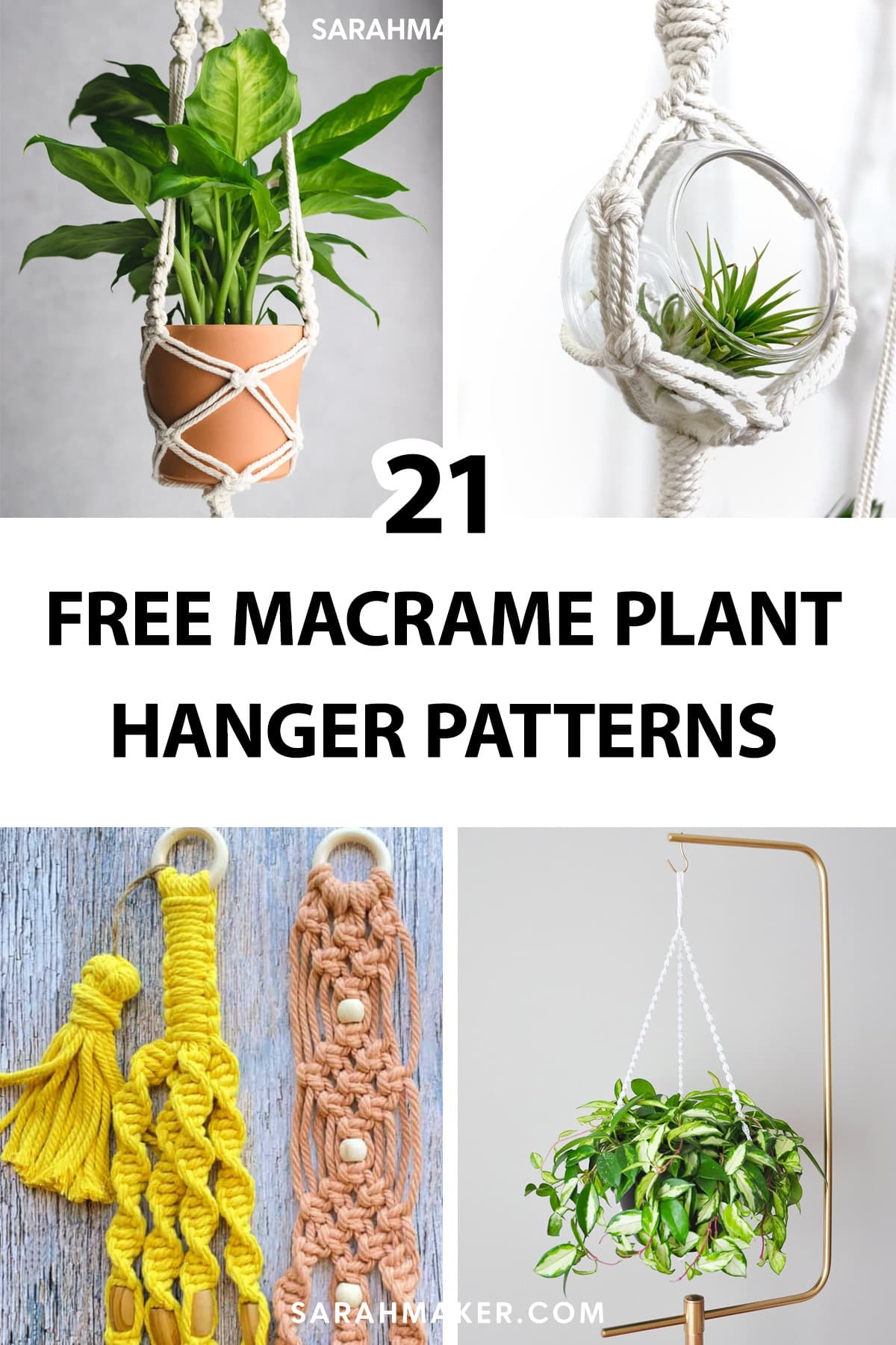 21 Free Macrame Plant Hanger Patterns Sarah Maker 21 Free Macrame Plant Hanger Patterns Sarah Maker