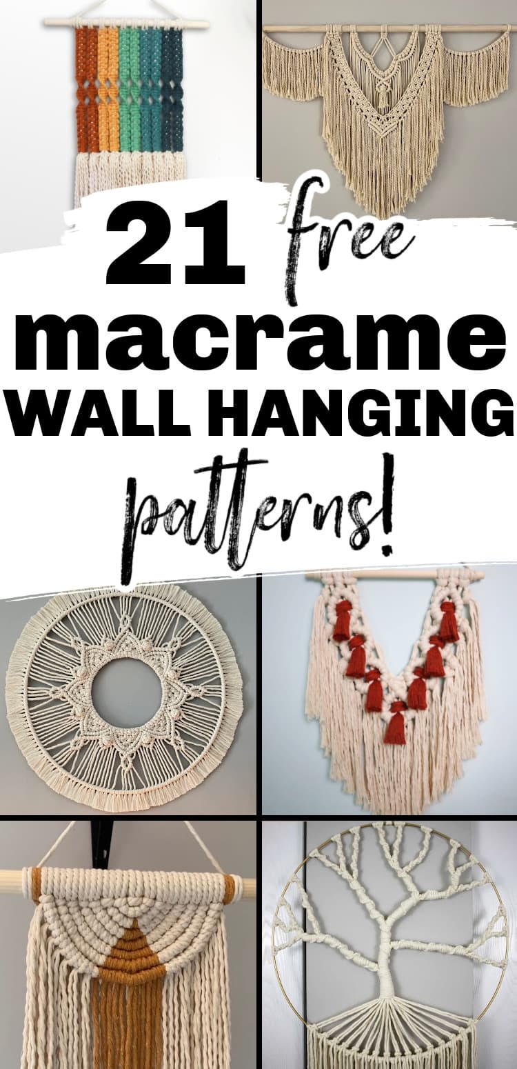 21 Free Step by Step Macrame Wall Hanging Patterns Beginner Friendly 21 Free Step by Step Macrame Wall Hanging Patterns Beginner Friendly