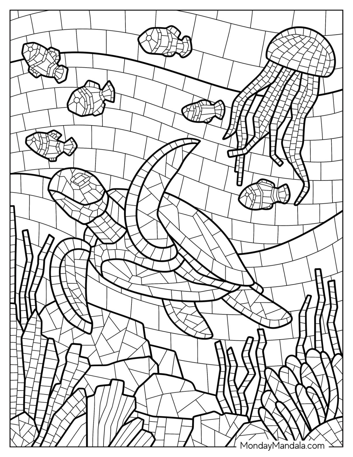 22 Mosaic Coloring Pages Free PDF Printables 22 Mosaic Coloring Pages Free PDF Printables