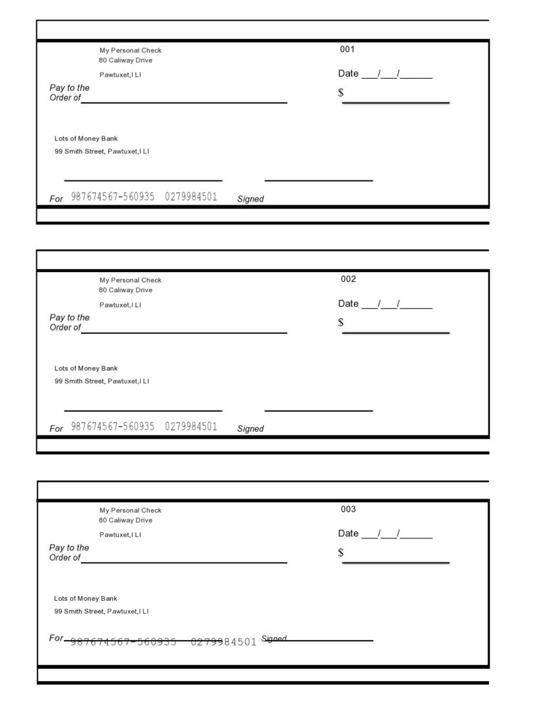 23 Blank Check Templates Real Fake TemplateLab