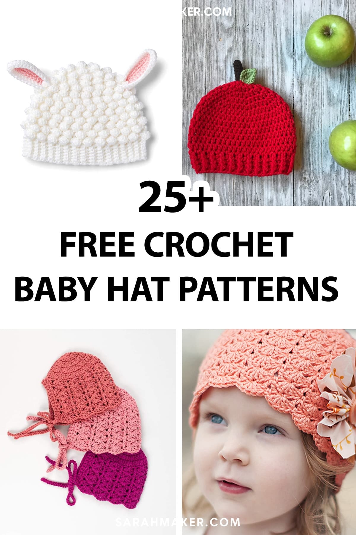 25 Adorable And Free Crochet Baby Hat Patterns Sarah Maker 25 Adorable And Free Crochet Baby Hat Patterns Sarah Maker
