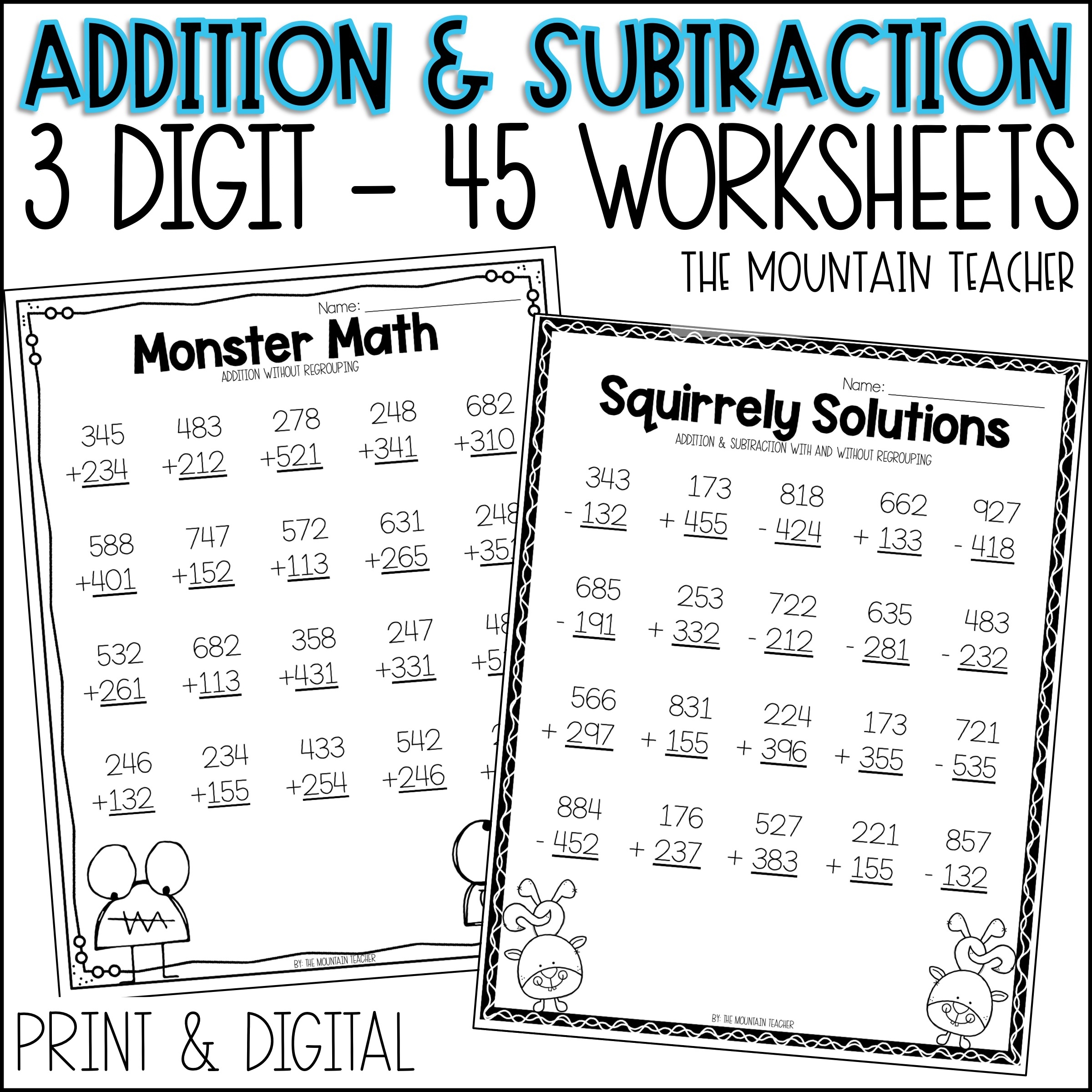 3rd grade subtraction worksheets 3rd grade subtraction worksheets