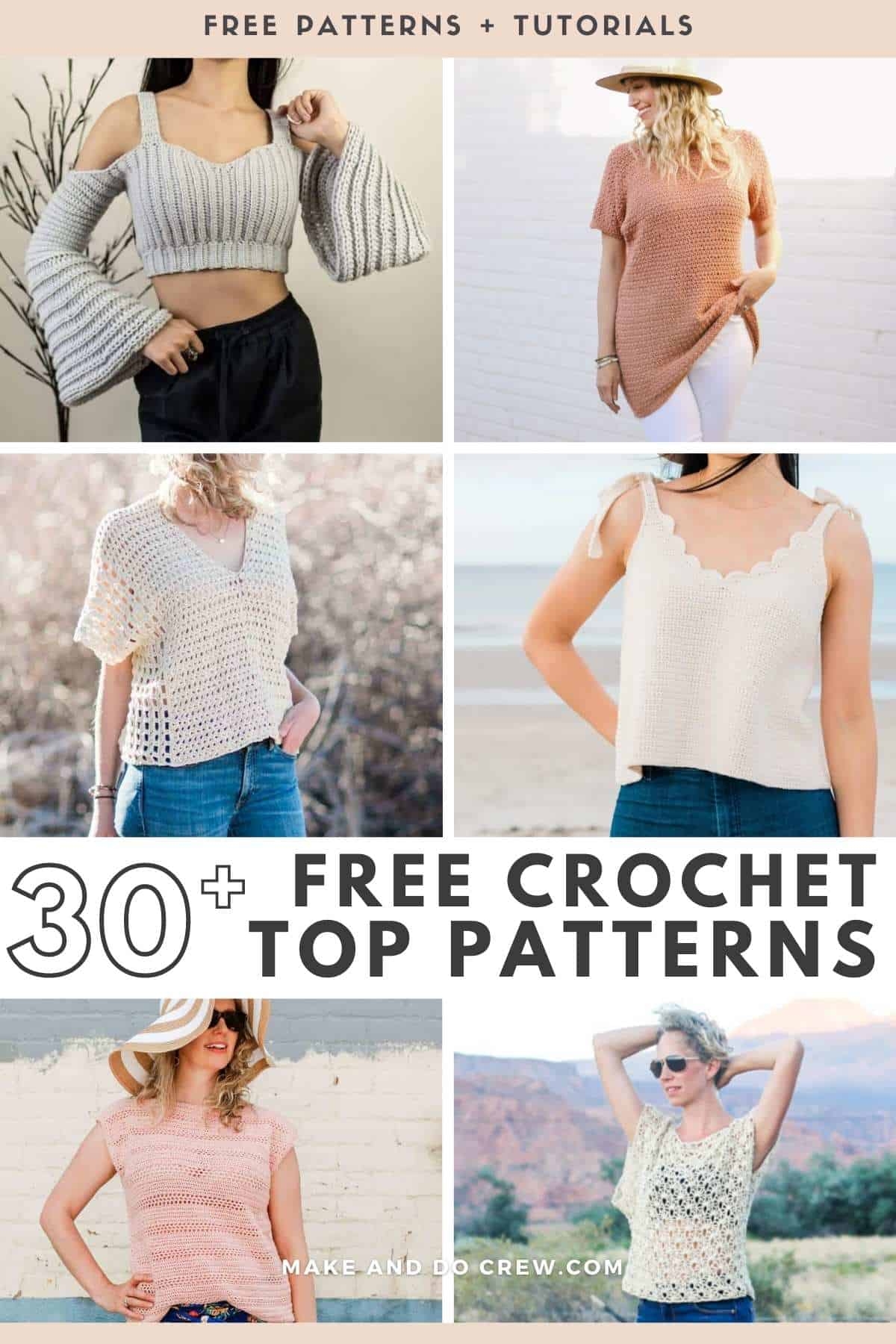 30 Best Crochet Top Patterns Tanks Tunics Cropped Shirts 30 Best Crochet Top Patterns Tanks Tunics Cropped Shirts