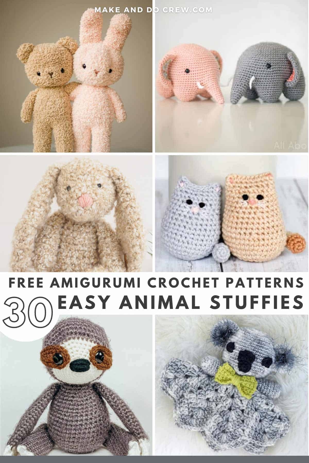 30 Easy Crochet Animal Patterns For Beginners 30 Easy Crochet Animal Patterns For Beginners