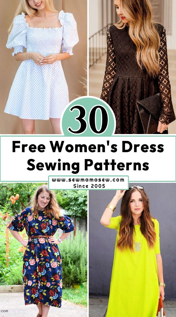 30 Free Dress Patterns For Women Dress Sewing Patterns 30 Free Dress Patterns For Women Dress Sewing Patterns