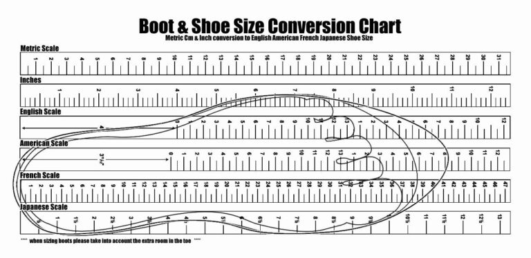 30 Printable Shoe Size Chart Width Example Document Template