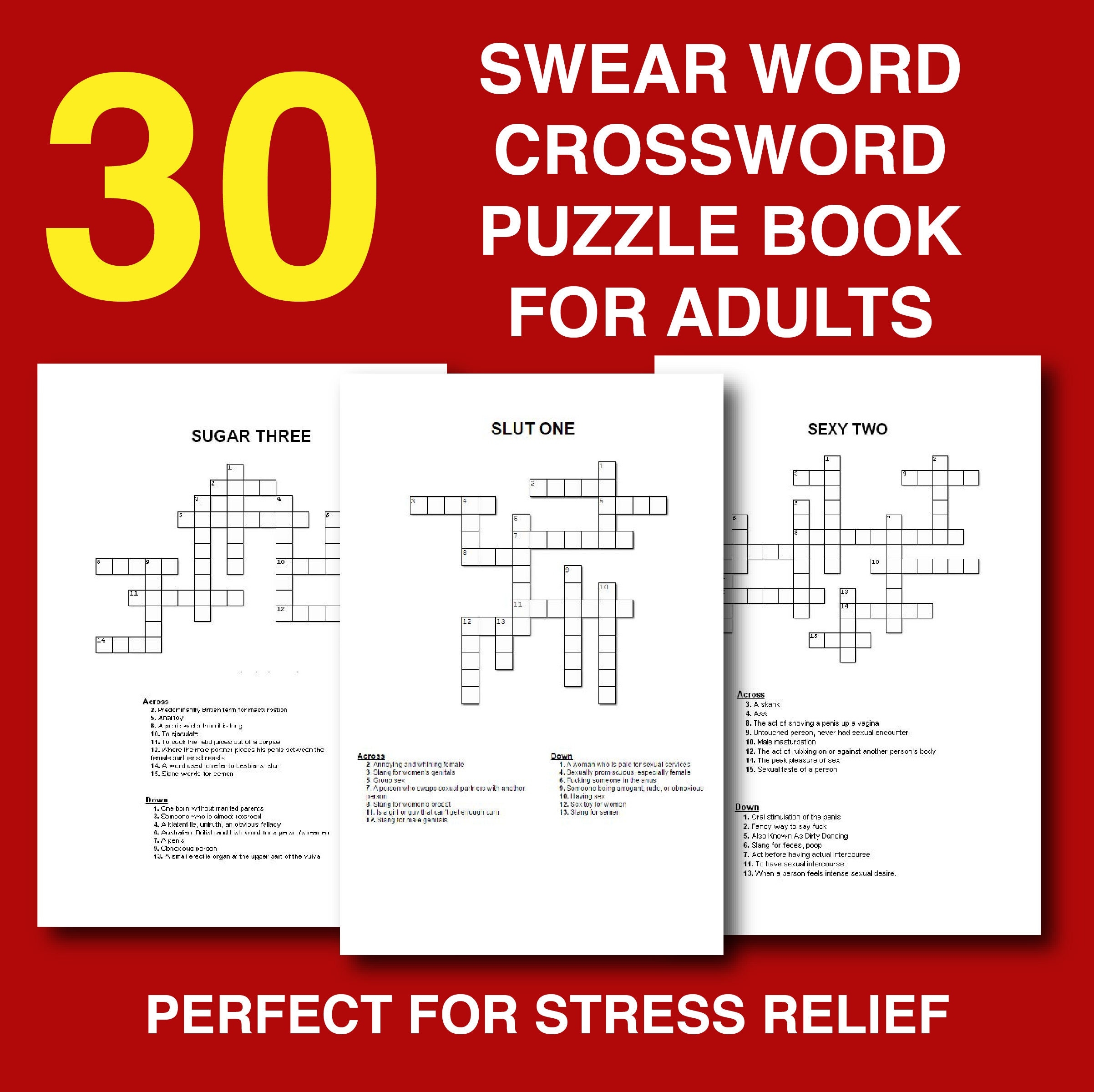 30 Swear Word Crossword Puzzles For Adults Instant Download Printable Puzzle Books For Adults Curse Words Profanity Funny Gift For Grown Ups Etsy 30 Swear Word Crossword Puzzles For Adults Instant Download Printable Puzzle Books For Adults Curse Words Profanity Funny Gift For Grown Ups Etsy