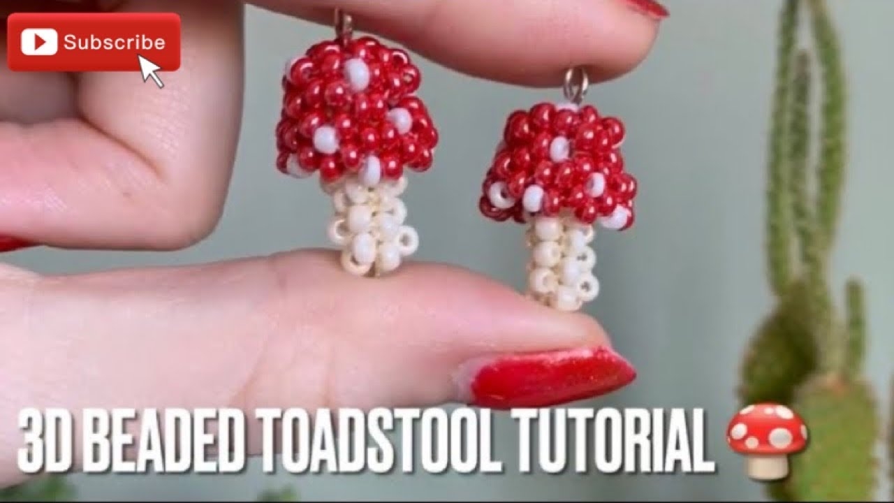 3D Beaded Toadstool Tutorial YouTube 3D Beaded Toadstool Tutorial YouTube