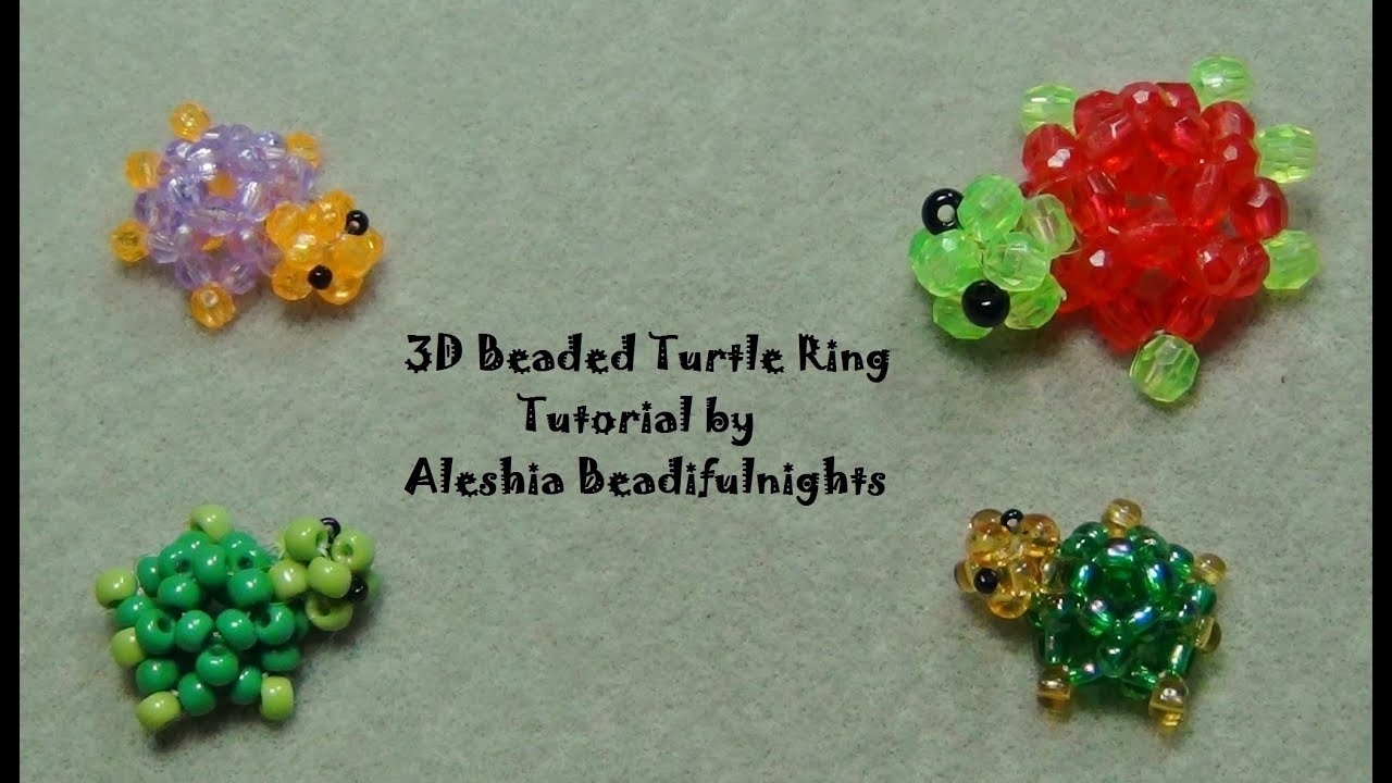 3D Beaded Turtle Ring Tutorial YouTube 3D Beaded Turtle Ring Tutorial YouTube