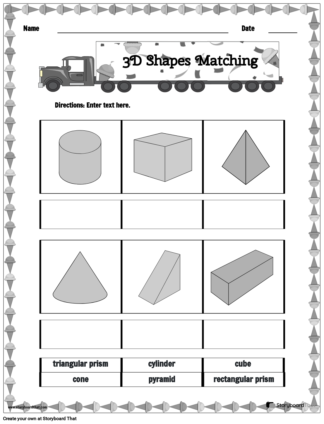 3D Shapes Worksheets Free Printable From Storyboard That 3D Shapes Worksheets Free Printable From Storyboard That