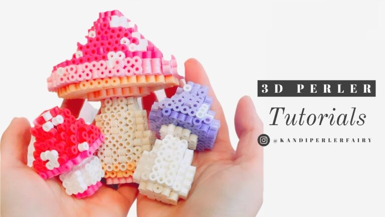 3D Wild Mushrooms Perler Beads Tutorial Easy YouTube