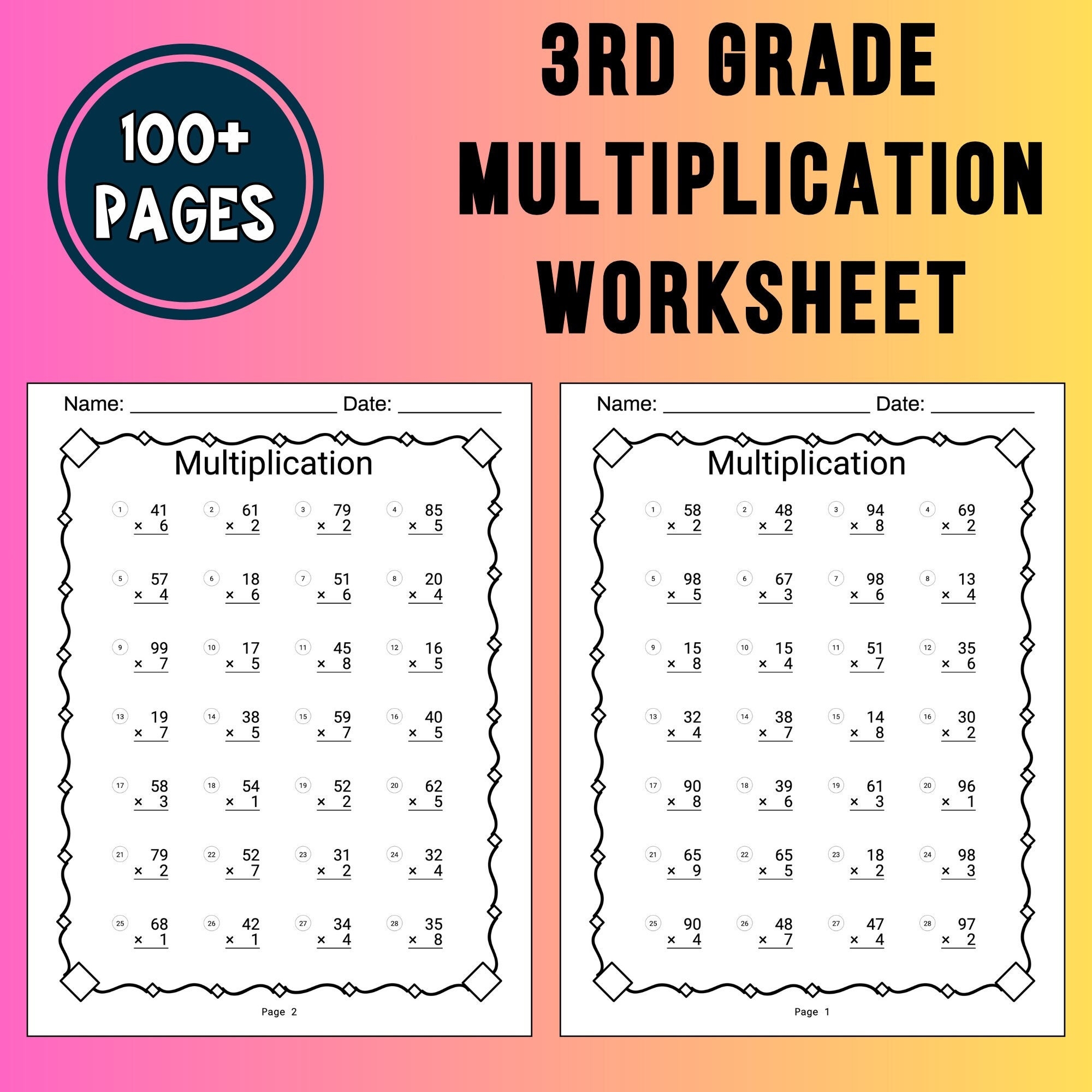 3rd Grade Math Multiplication Worksheet Chart Multiplication Table Homeschool Multiplication Printable Worksheet Third Grade Multiplication Etsy 3rd Grade Math Multiplication Worksheet Chart Multiplication Table Homeschool Multiplication Printable Worksheet Third Grade Multiplication Etsy