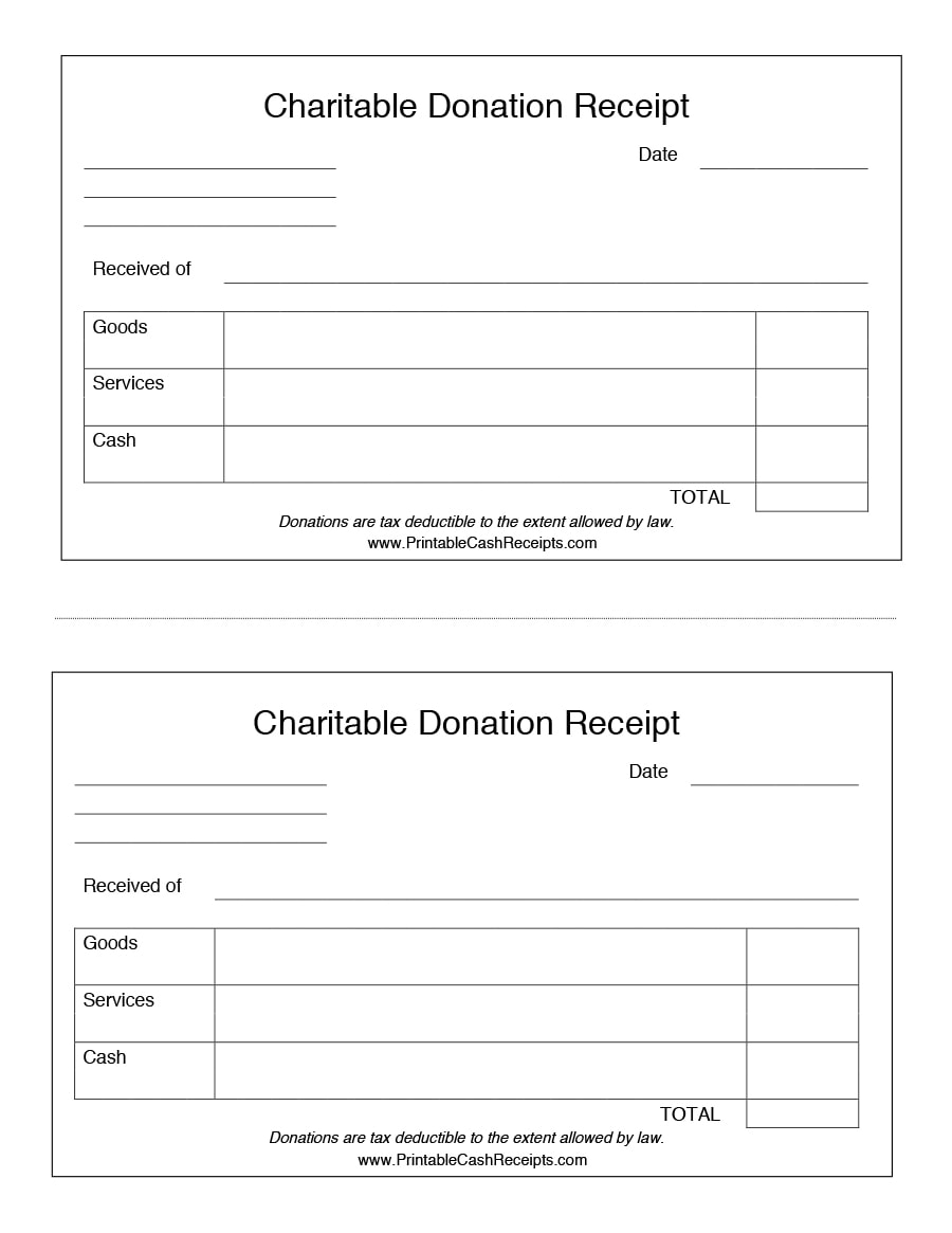 40 Donation Receipt Templates Letters Goodwill Non Profit 