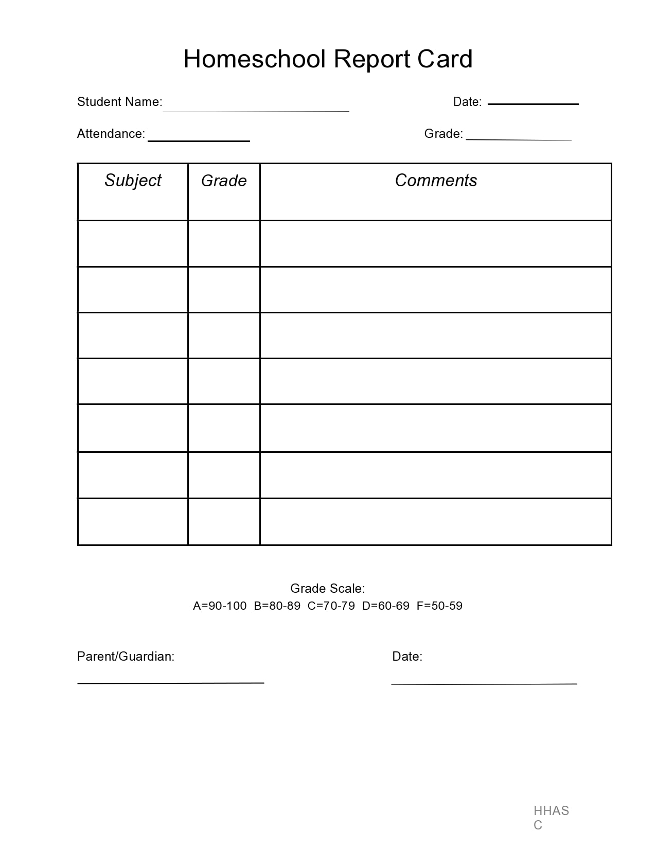 printable blank report card template printable blank report card template