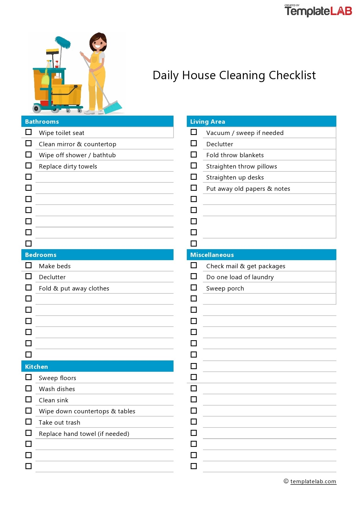 printable cleaning schedule template printable cleaning schedule template