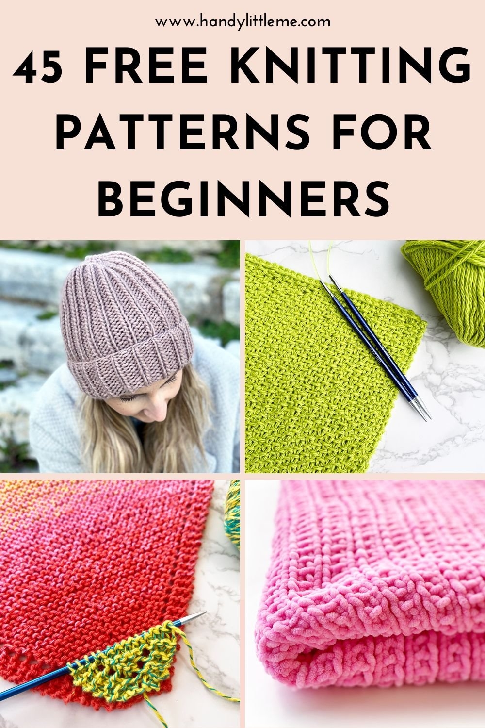 45 Free Knitting Patterns For Beginners Handy Little Me 45 Free Knitting Patterns For Beginners Handy Little Me
