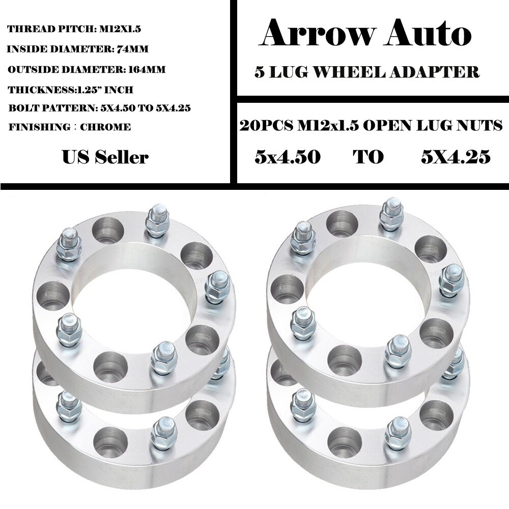 4PCS 5X4 5 114 3MM TO 5X4 25 107 95 MM WHEEL ADAPTERS 1 25 THICK 5LUG TO 5LUG EBay 4PCS 5X4 5 114 3MM TO 5X4 25 107 95 MM WHEEL ADAPTERS 1 25 THICK 5LUG TO 5LUG EBay