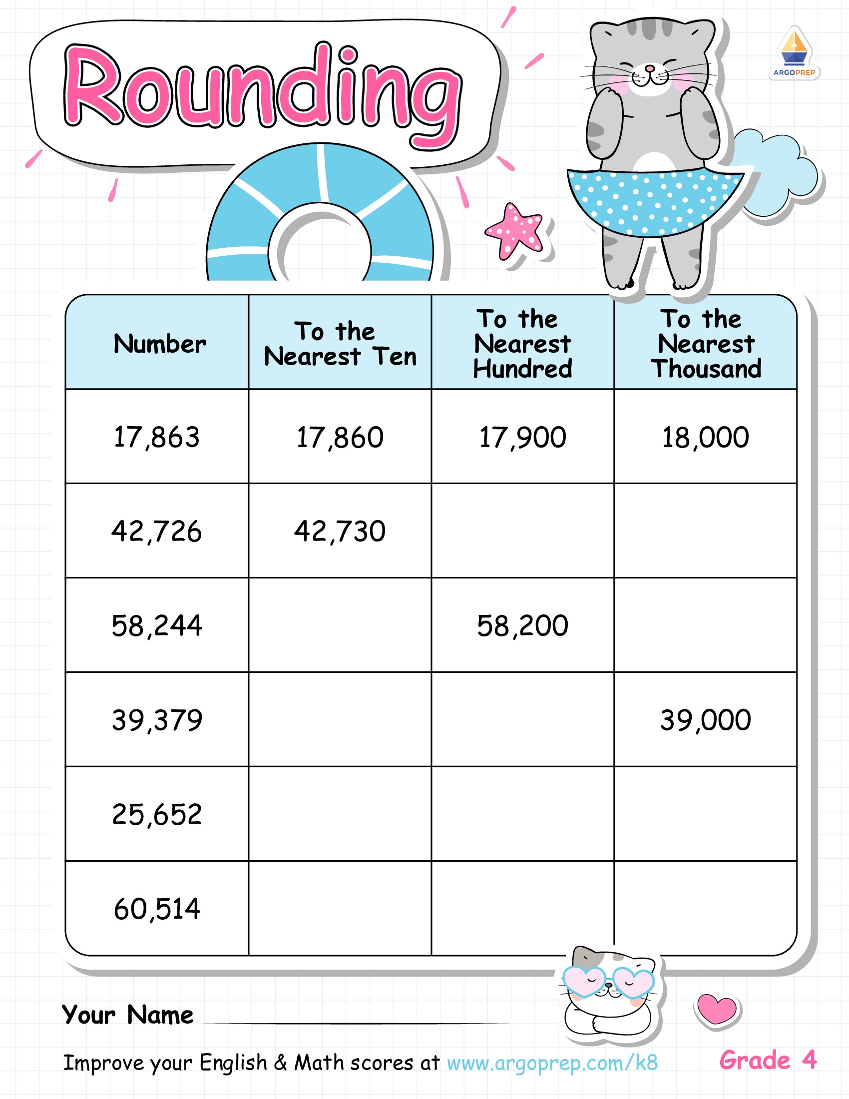4th Grade Fractions And Parts Of A Whole Rounding Numbers Worksheets For Free ArgoPrep 4th Grade Fractions And Parts Of A Whole Rounding Numbers Worksheets For Free ArgoPrep
