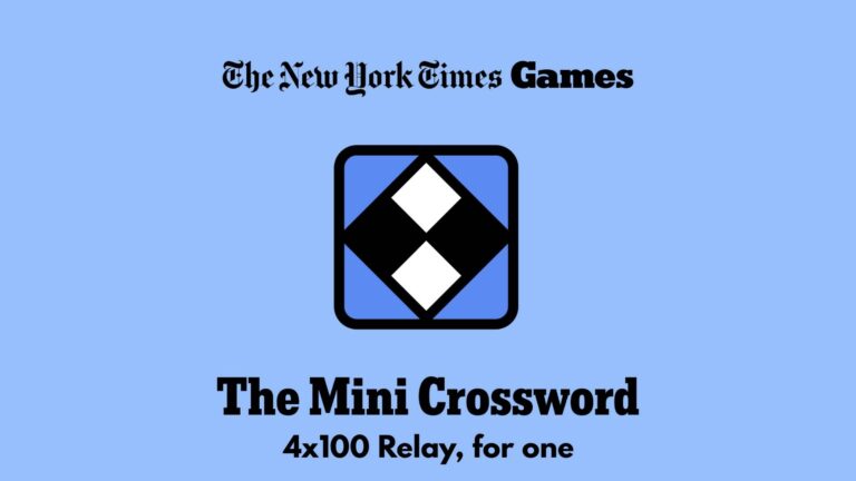 4x100 Relay For One Crossword Answer Clues NYT Quick 